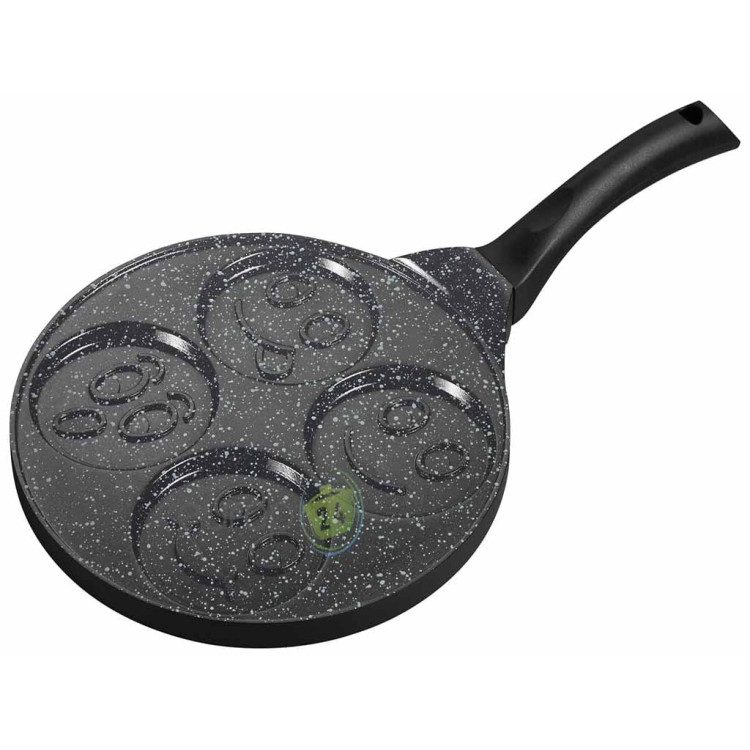 Patelnia ceramiczna 26 cm marmurowa z buźkami Krisberg 2659 do mini naleśników z wzorami
