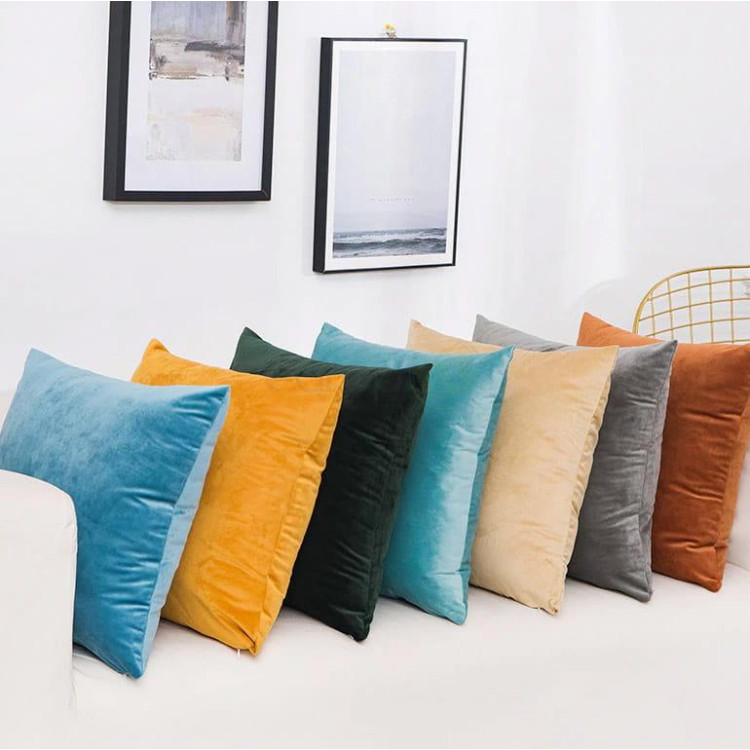 Poduszka dekoracyjna 50x50 velvet welurowa czerwona Poduszka dekoracyjna 50x50 velvet welurowa czerwona