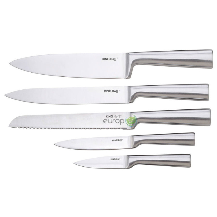 Zestaw noży KingHoff KH 1153 kuchenne stalowe + stojak, komplet Zestaw noży KingHoff KH 1153 kuchenne stalowe + stojak, komplet