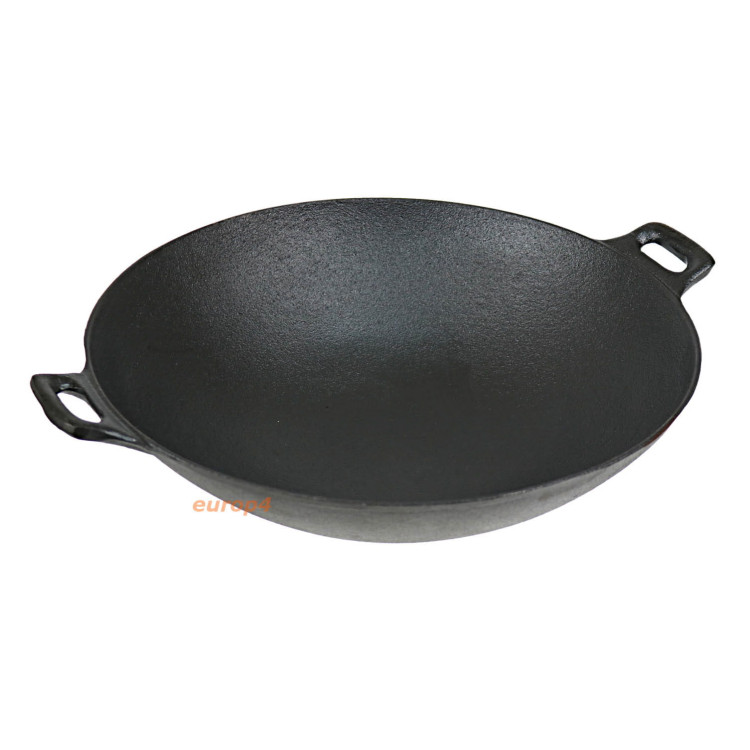 Wok żeliwny KingHoff KH 1109 patelnia indukcja gaz 31 cm Wok żeliwny KingHoff KH 1109 patelnia indukcja gaz 31 cm