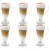 Szklanki na nóżce do latte Florina Cezar 250 ml zestaw 6 sztuk