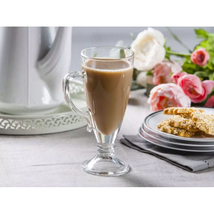 Szklanki na nóżce do latte Florina Cezar 250 ml zestaw 6 sztuk Szklanki na nóżce do latte Florina Cezar 250 ml zestaw 6 sztuk