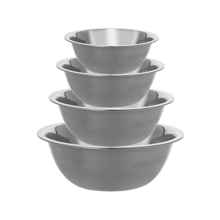 Miski metalowe komplet 4 misek ze stali nierdzewnej 16/20/22/28 cm Miski metalowe komplet 4 misek ze stali nierdzewnej 16/20/22/28 cm
