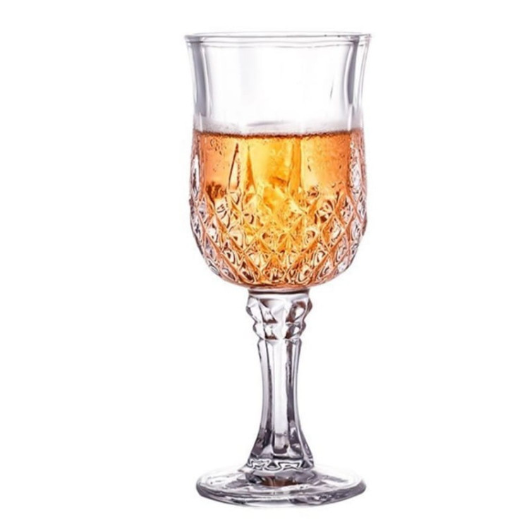 Kieliszki do wina kryształowe grube szkło 250 ml zestaw 6 sztuk Kieliszki do wina kryształowe grube szkło 250 ml zestaw 6 sztuk