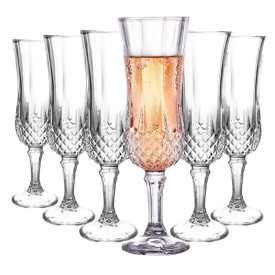 Kieliszki do szampana kryształowe grube szkło 155 ml zestaw 6 sztuk