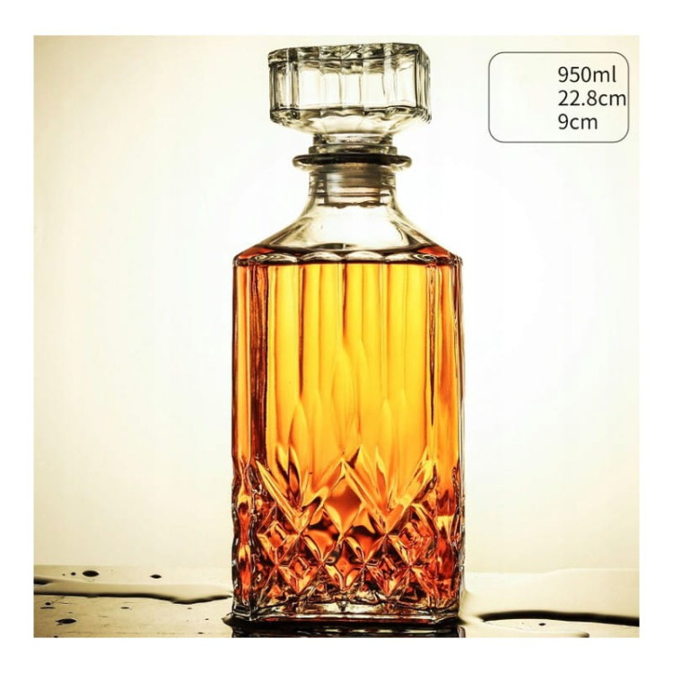 Karafka do whisky alkoholu grube szkło 950 ml Karafka do whisky alkoholu grube szkło 950 ml
