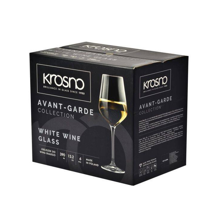 Kieliszki do wina Krosno Avant Garde 390 ml komplet 6 sztuk Kieliszki do wina Krosno Avant Garde 390 ml komplet 6 sztuk