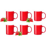 Zestaw 6 kubków czerwonych Glasmark Rita 300 ml