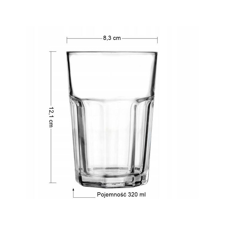 Szklanki uniwersalne 320 ml zestaw 6 szklanek Glasmark Szklanki uniwersalne 320 ml zestaw 6 szklanek Glasmark