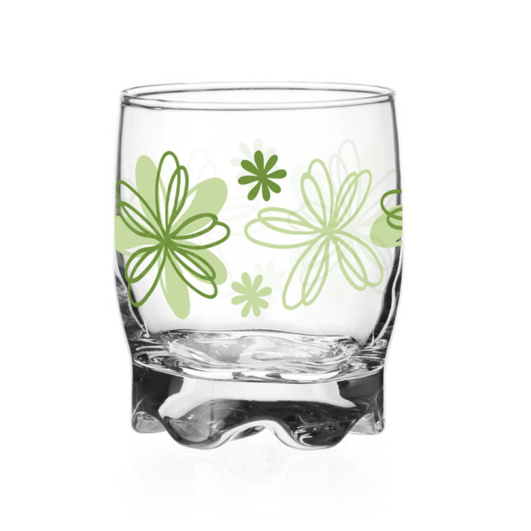 Szklanki niskie Glasmark kolorowe kwiaty 250 ml zestaw 6 szklanek Szklanki niskie Glasmark kolorowe kwiaty 250 ml zestaw 6 szklanek