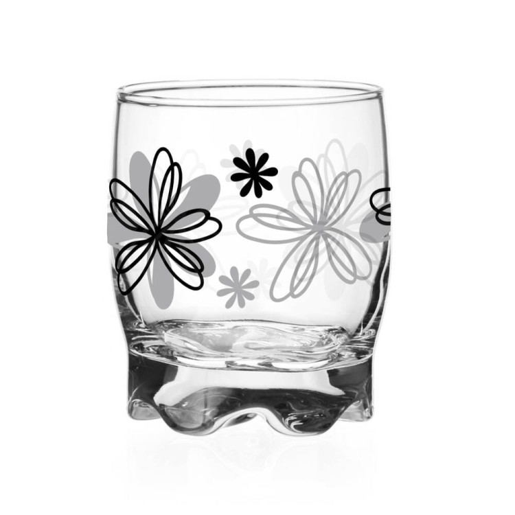 Szklanki niskie Glasmark kolorowe kwiaty 250 ml zestaw 6 szklanek Szklanki niskie Glasmark kolorowe kwiaty 250 ml zestaw 6 szklanek
