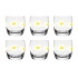 Szklanki niskie Glasmark stokrotki 260 ml zestaw 6 szklanek