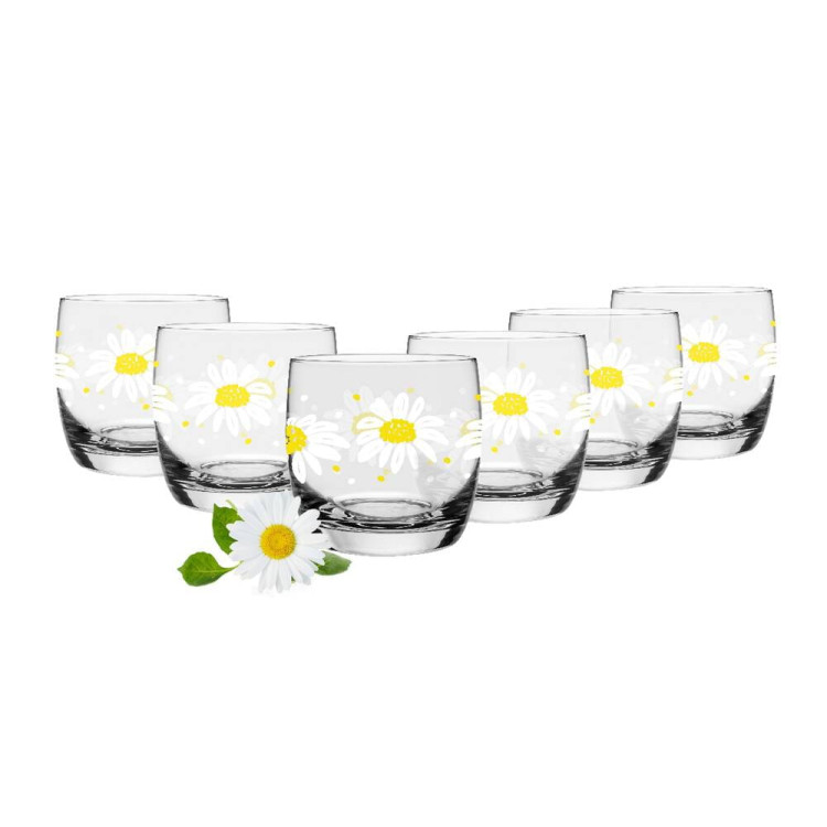 Szklanki niskie Glasmark stokrotki 260 ml zestaw 6 szklanek Szklanki niskie Glasmark stokrotki 260 ml zestaw 6 szklanek