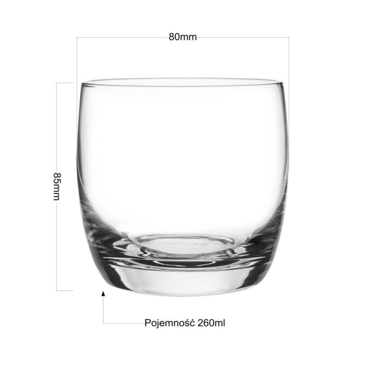Szklanki niskie Glasmark stokrotki 260 ml zestaw 6 szklanek Szklanki niskie Glasmark stokrotki 260 ml zestaw 6 szklanek