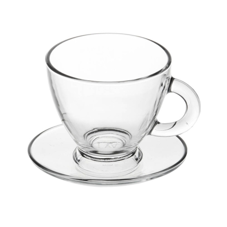 Serwis kawowy szklany na 6 osób Glasmark Roma zestaw 6 filiżanek ze spodkami Serwis kawowy szklany na 6 osób Glasmark Roma zestaw 6 filiżanek ze spodkami
