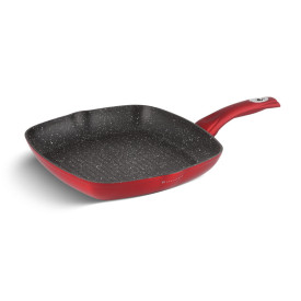 Patelnia kwadratowa granitowa grillowa Edenberg EB 7414 28x28 czerwona