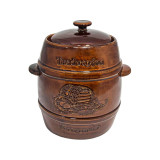 Beczka kamionkowa do kiszenia 3 litry Swojska Spiżarnia hermetyczna z nadrukiem