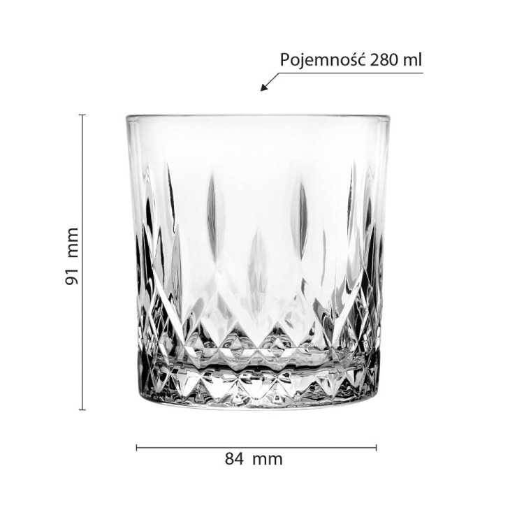 Szklanki do whisky drinków zestaw 6 szklanek 280 ml Glasmark Szklanki do whisky drinków zestaw 6 szklanek 280 ml Glasmark