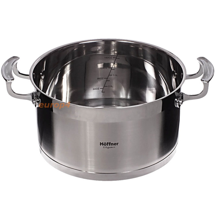 Garnki stalowe na indukcje Hoffner HF 9945 / HF 9977 patelnia rondel zestaw indukcyjne dno Garnki stalowe na indukcje Hoffner HF 9945 / HF 9977 patelnia rondel zestaw indukcyjne dno