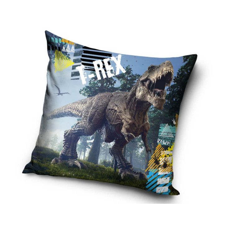 Poszewka 40x40 na poduszkę jaśka realistyczny wzór T-REX