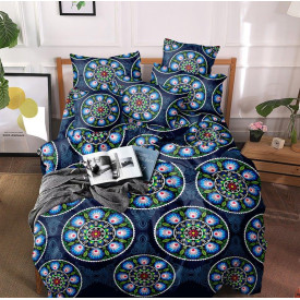 Pościel 200x220 bawełna satynowa 3D Cotton World gruba 3 części 2257