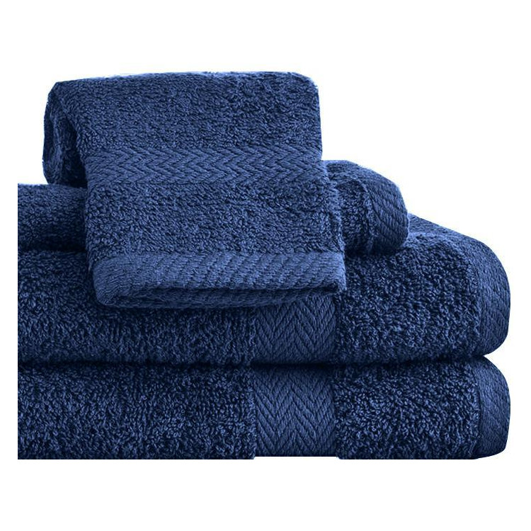 Komplet 4 ręczników kąpielowych Piruu 2x 70x140 i 2 x 50x100 bawełniane frotte morskie