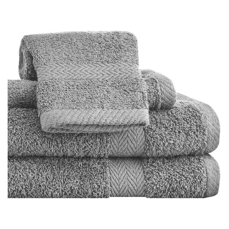 Komplet 4 ręczników kąpielowych Piruu 2x 70x140 i 2 x 50x100 bawełniane frotte szare
