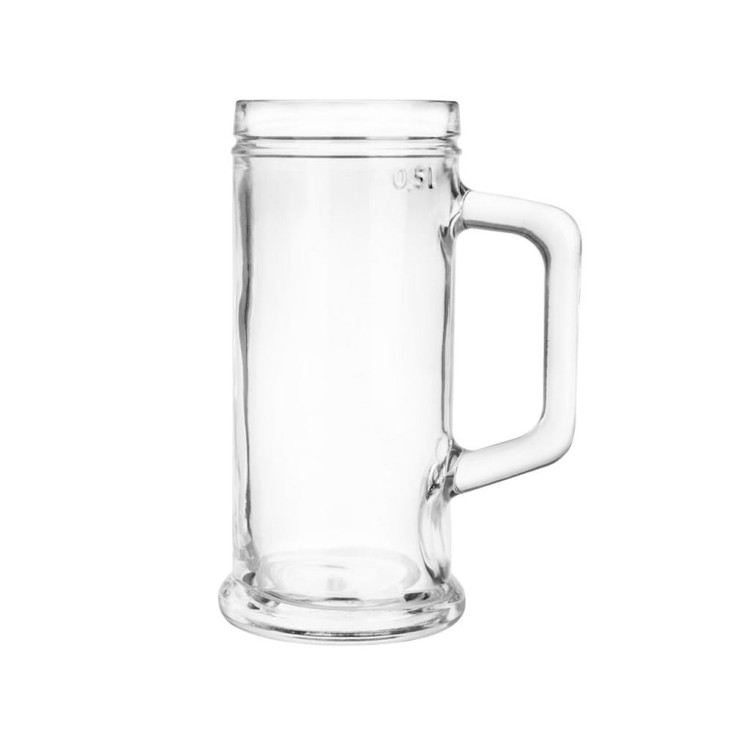 Kufel do piwa wysoki Glasmark 500 ml z uchem szklany Kufel do piwa wysoki Glasmark 500 ml z uchem szklany