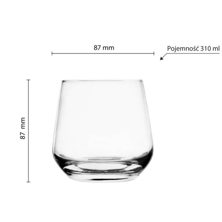 Szklanki do whisky drinków soków Glasmark zestaw 6 szklanek 310 ml Szklanki do whisky drinków soków Glasmark zestaw 6 szklanek 310 ml