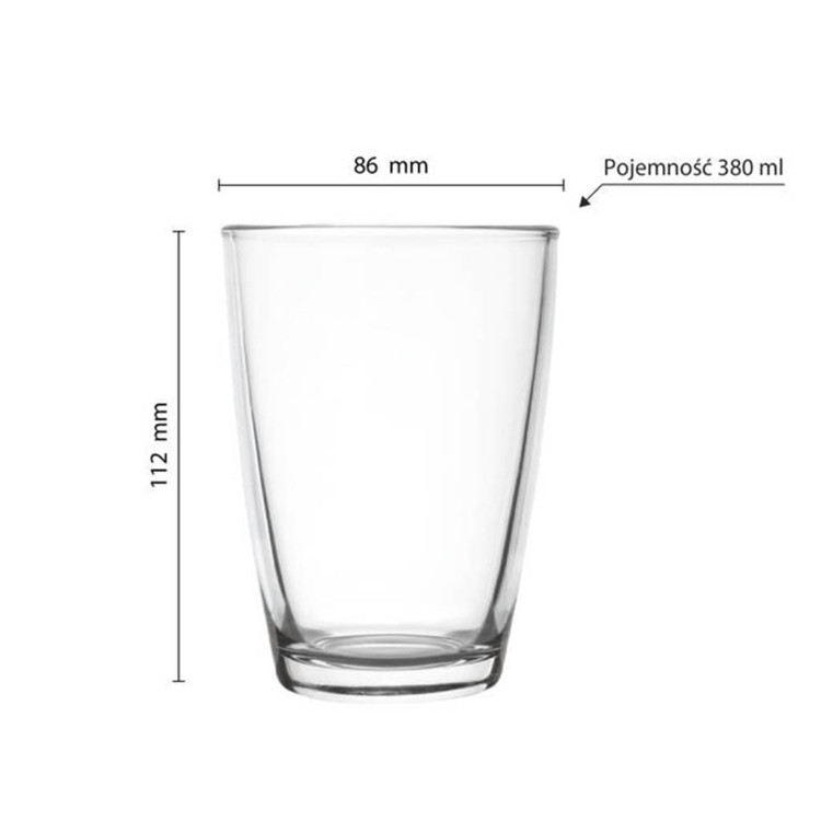 Szklanki do napojów soków Glasmark zestaw 6 szklanek 380 ml Szklanki do napojów soków Glasmark zestaw 6 szklanek 380 ml