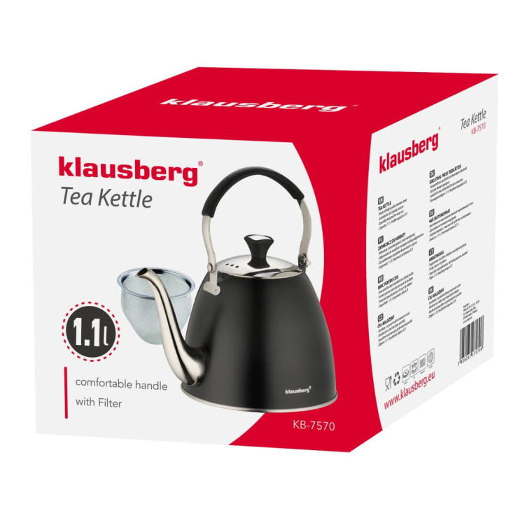 Czajnik Klausberg czarny Zaparzacz KB 7570  1,1L Czajnik Klausberg czarny Zaparzacz KB 7570  1,1L