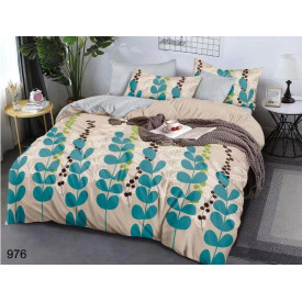 Pościel 140x200 bawełna satynowa 3D Fashion Home gruba 4 części z prześcieradłem 976