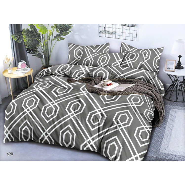 Pościel 160x200 bawełna satynowa 3D Fashion Home gruba 3 części 620