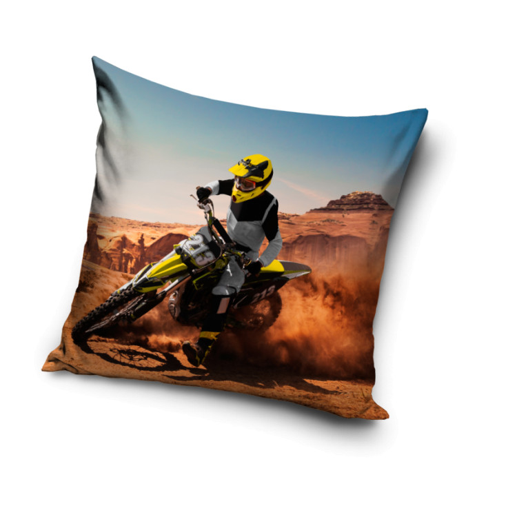 Poszewka 40x40 na poduszkę jaśka realistyczny wzór MOTOCROSS