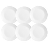 Talerze deserowe Diwali Luminarc zestaw 6 sztuk białe