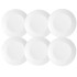 Talerze obiadowe 25 cm Diwali Luminarc zestaw 6 sztuk białe
