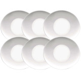 Talerze deserowe Prometeo Bormioli zestaw 6 sztuk białe