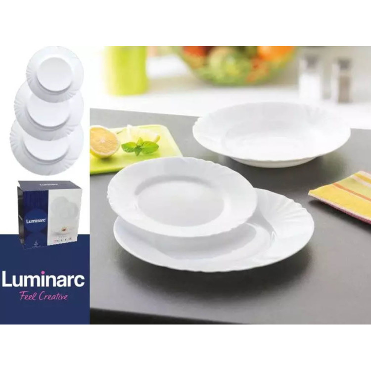 Talerz obiadowy Cadix Luminarc 6 sztuk białe Talerz obiadowy Cadix Luminarc 6 sztuk białe