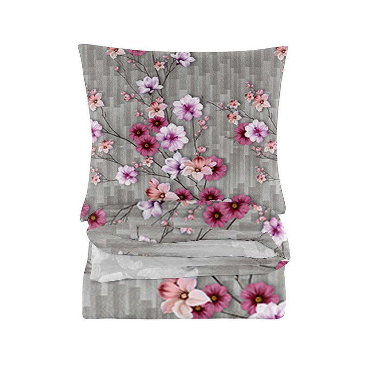 Pościel 160x200 bawełna satynowa 3D Cotton World gruba 3 części 2333 kwiaty Pościel 160x200 bawełna satynowa 3D Cotton World gruba 3 części 2333 kwiaty