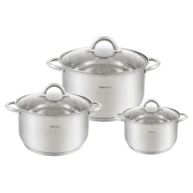 Garnki kuchenne Hoffner HF 4447 zestaw garnków kpl garnek gaz INDUKCJA