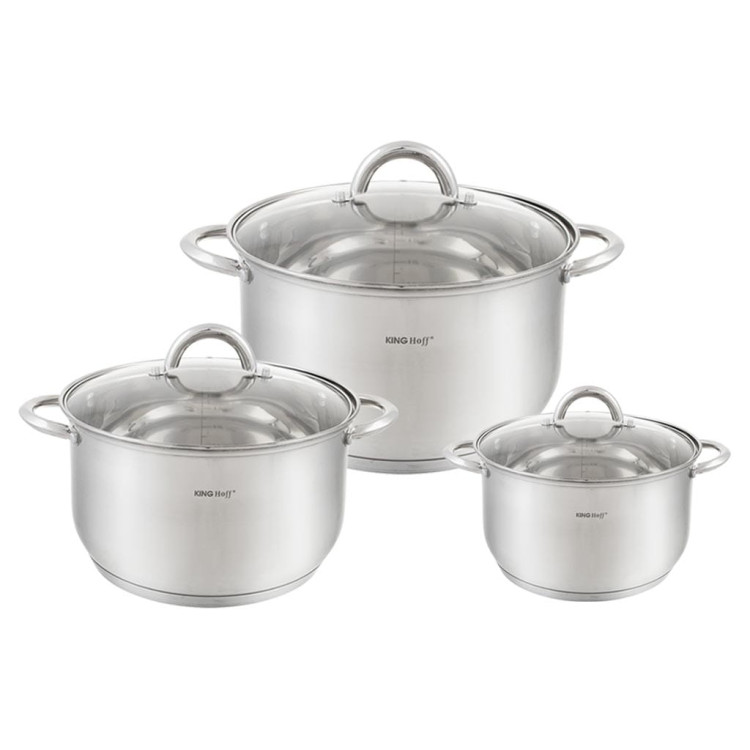 Garnki kuchenne Hoffner HF 4447 zestaw garnków kpl garnek gaz INDUKCJA