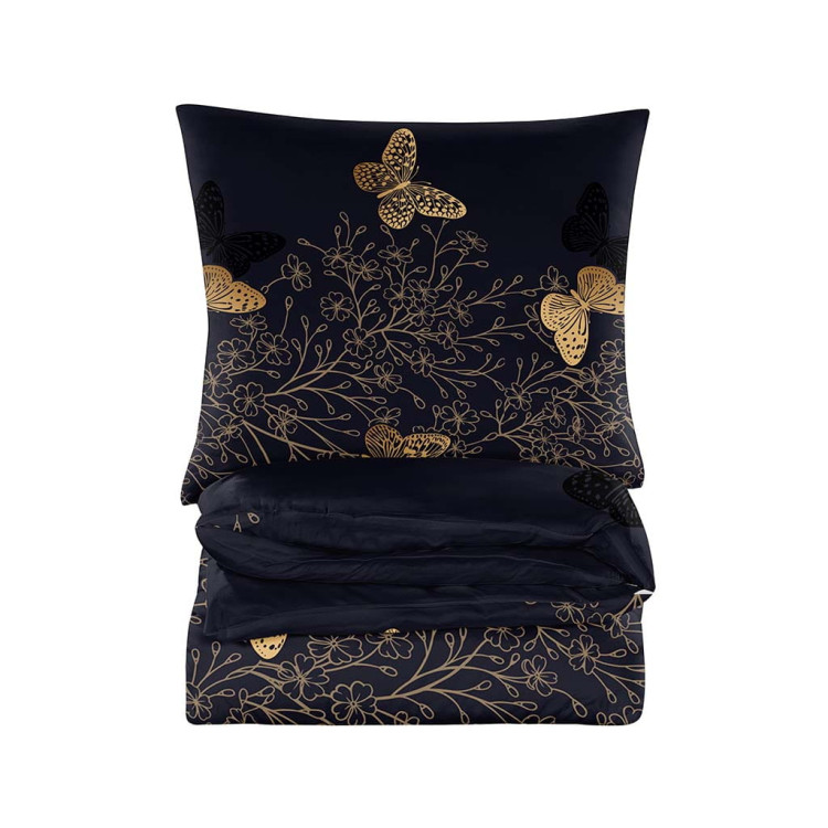 Pościel 200x220 bawełna satynowa 3D Cotton World gruba 3 części 2338 motyle Pościel 200x220 bawełna satynowa 3D Cotton World gruba 3 części 2338 motyle