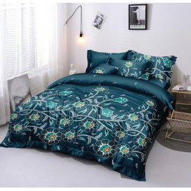 Pościel 200x220 bawełna satynowa 3D Cotton World gruba 3 części 2330