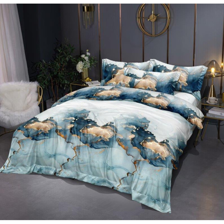 Pościel 200x220 bawełna satynowa 3D Cotton World gruba 3 części 2340