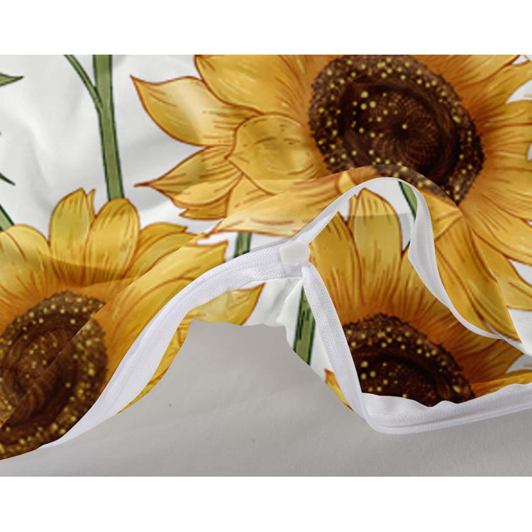 Pościel 200x220 bawełna satynowa 3D Cotton World gruba 3 części 2335 słoneczniki Pościel 200x220 bawełna satynowa 3D Cotton World gruba 3 części 2335 słoneczniki