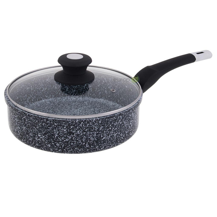 Patelnia Edenberg EB 9147 Marmurowa Głęboka z pokrywką 24 cm