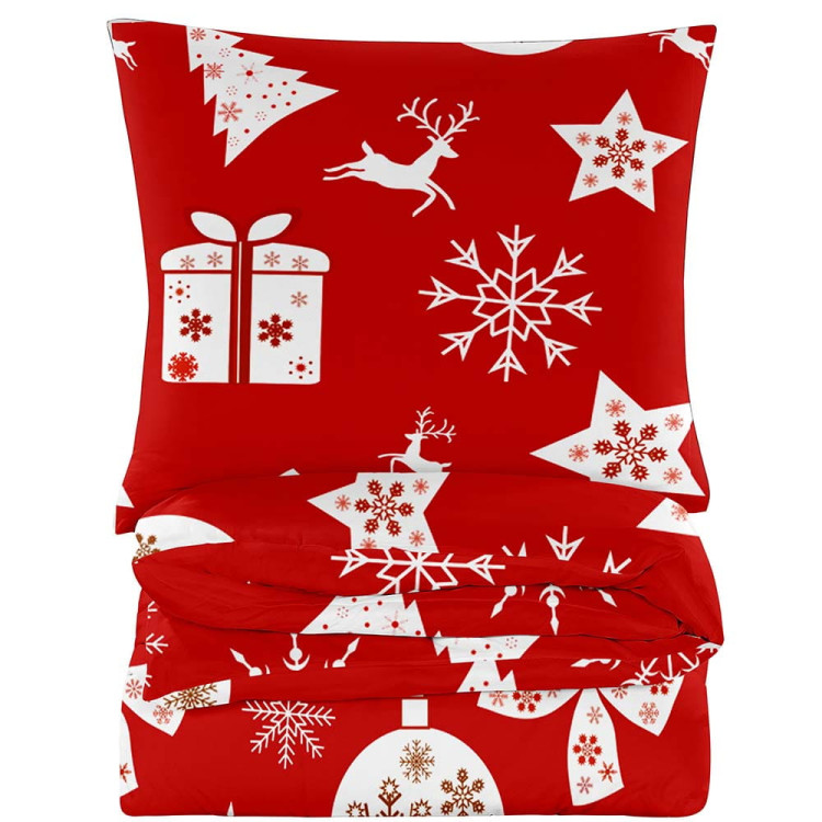 Pościel świąteczna 160x200 bawełna satynowa 3D Cotton World gruba 3 części 2395 Pościel świąteczna 160x200 bawełna satynowa 3D Cotton World gruba 3 części 2395