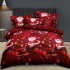 Pościel świąteczna 200x220 bawełna satynowa 3D Cotton World gruba 3 części 2391 mikołaj Pościel świąteczna 200x220 bawełna satynowa 3D Cotton World gruba 3 części 2391 mikołaj