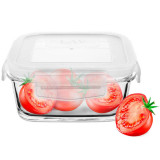 Szklany pojemnik z pokrywką 14x14 cm do przechowywania żywności Glasmark 600 ml