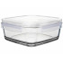Szklany pojemnik z pokrywką 17x17 cm do przechowywania żywności Glasmark 1150 ml